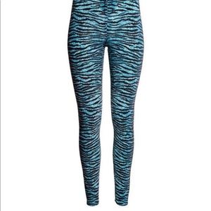 ‼️SOLD‼️ Kenzo x H&M blue tiger print wool leggings